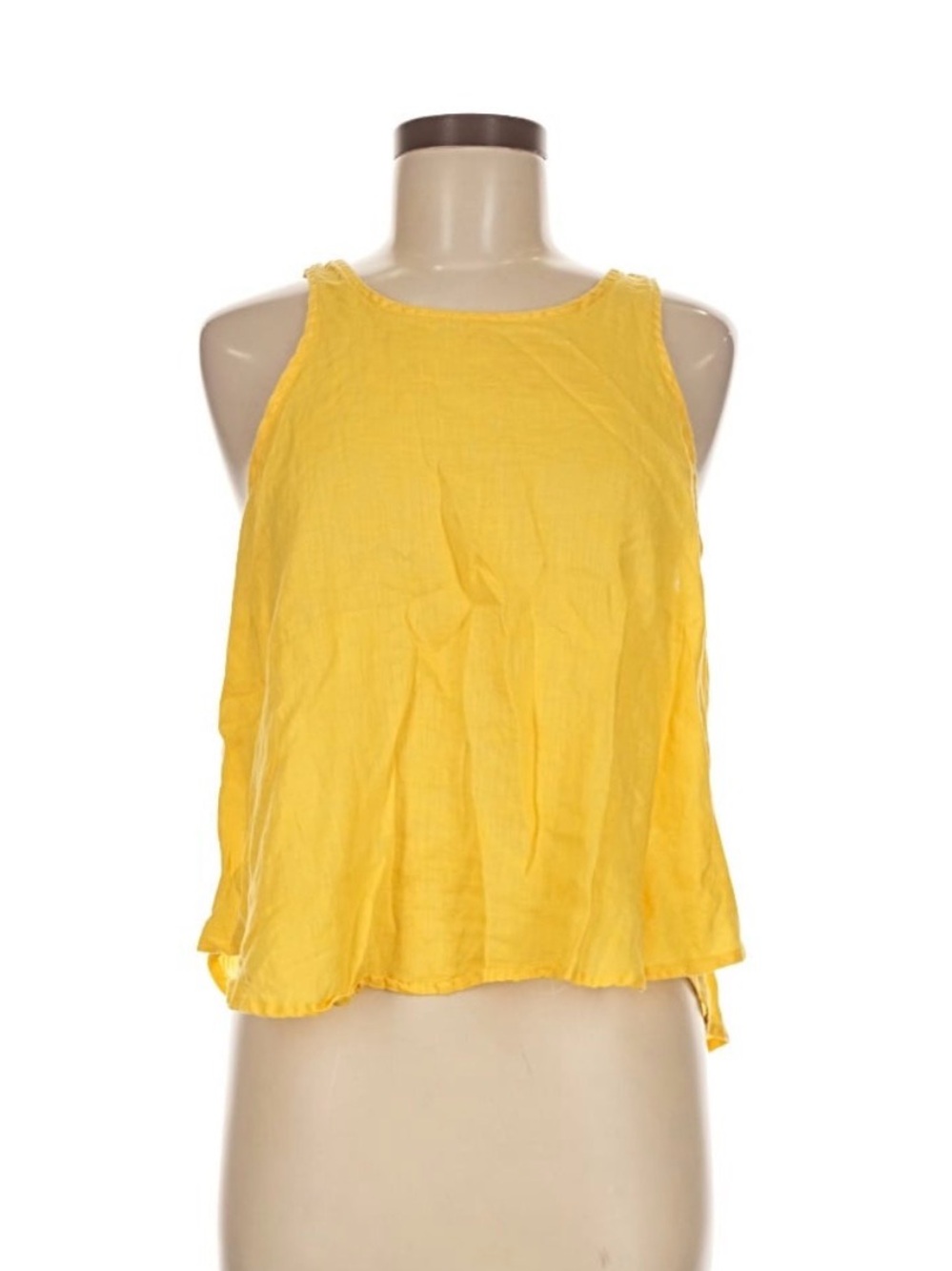 Anthropologie Maeve Yellow Sleeveless Linen Tank Top
